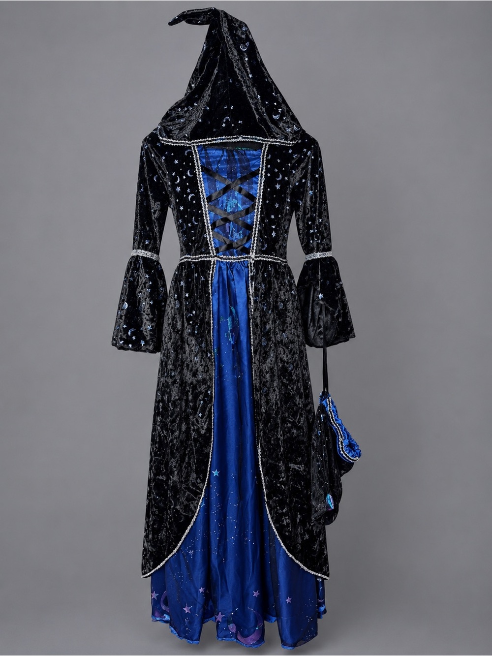 Spirit Black and Royal Blue Starry Wizard Costume